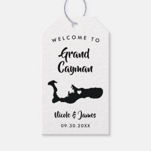 Étiquettes-cadeau Grand Cayman Island Mariage Welcome Bag Tags, Cart