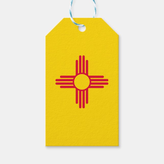 Étiquettes-cadeau Graphique Drapeau de l'état du Nouveau-Mexique dyn (Devant)