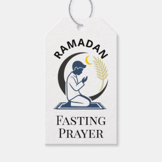 Étiquettes-cadeau Graphisme vectoriel islamique de l'homme en prière