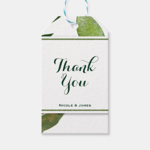 Étiquettes-cadeau Green Botanical Glam Plante Feuilles Élégant maria