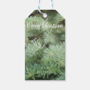 Étiquettes-cadeau Green Christmas Tree Pine Holiday Custom Party