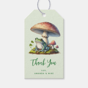 Étiquettes-cadeau Grenouille sous un champignon Mignon Nature - Fête