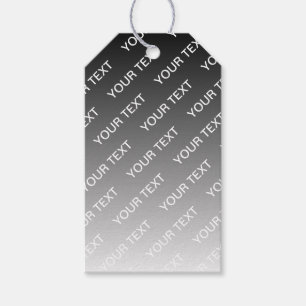 Étiquettes-cadeau Gris (couleur changeable) Ombre & Motif de texte