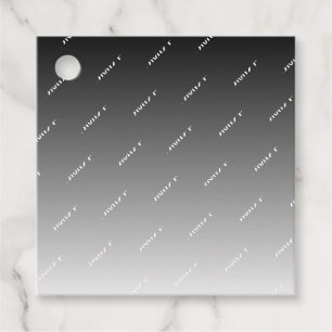 Étiquettes Cadeau Gris (couleur changeable) Ombre & Motif de texte
