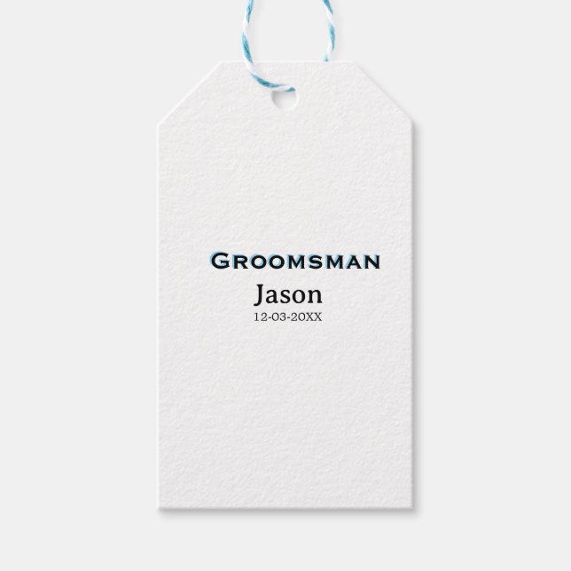 Étiquettes-cadeau Groom Squad groomsman bachelorparty ajouter le nom (Devant)