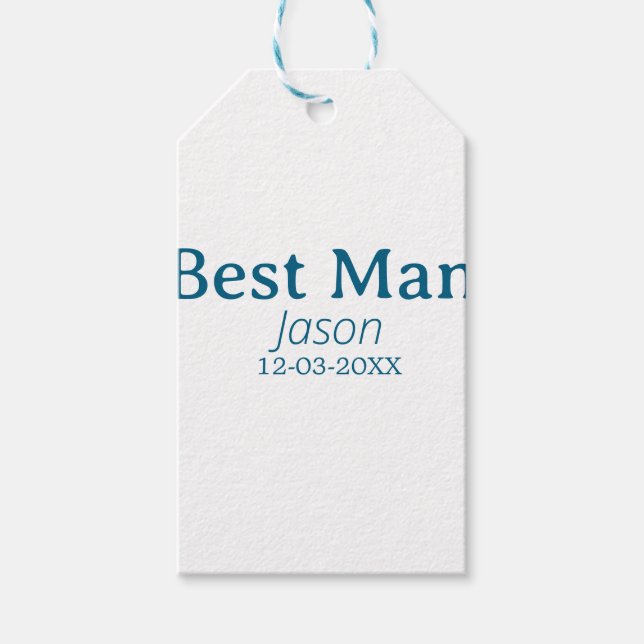 Étiquettes-cadeau groomsman bachelorette party ajouter nom moderne s (Devant)