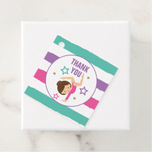 Étiquettes Cadeau Gymnastique Anniversaire Merci Favor Favor Tags