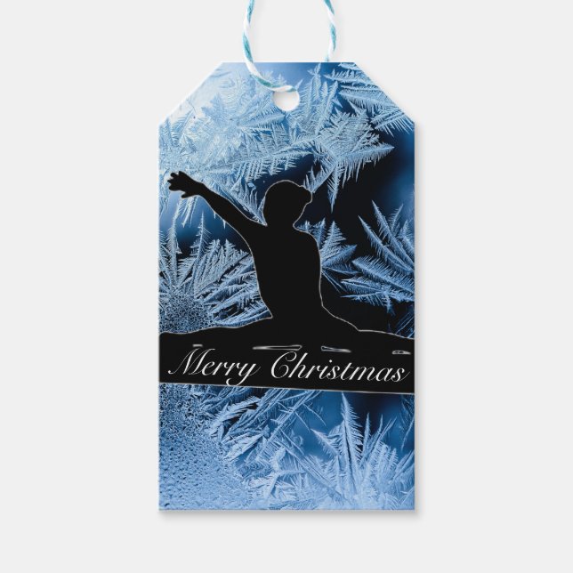 Étiquettes-cadeau Gymnastique "Joyeux Noël" Frozen (Devant)