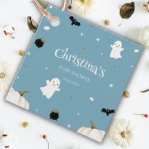 Halloween Baby shower Pastel Blue