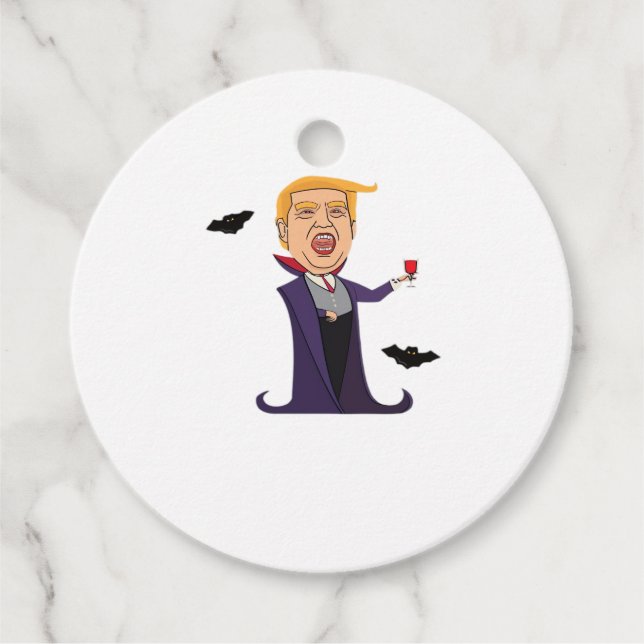 Étiquettes Cadeau Halloween Dracula Funny (Devant)
