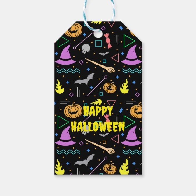 Étiquettes-cadeau Halloween effrayant (Devant)