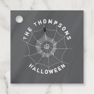 Étiquettes Cadeau Halloween Éffrayant effrayant mignon araignée Web
