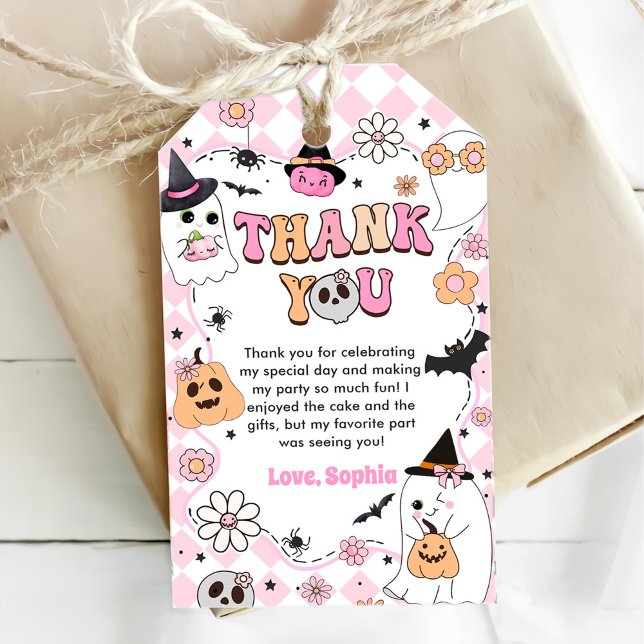 Étiquettes-cadeau Halloween Fantôme Super 1er anniversaire (Créateur téléchargé)