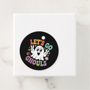 Étiquettes Cadeau Halloween Go Ghouls Ghost Retro Costume