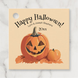 Étiquettes Cadeau Halloween Jack-o-lanterne mignonne