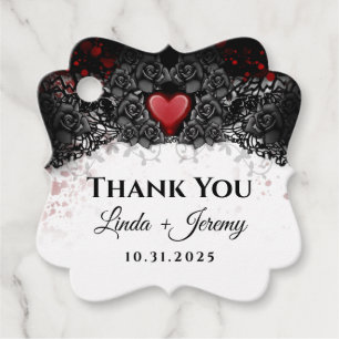 Étiquettes Cadeau Halloween sang éclaboussé Merci de jumelage