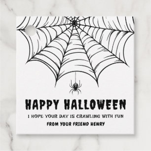 Étiquettes Cadeau Halloween Spiderweb