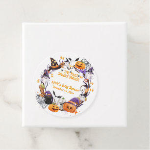 Étiquettes Cadeau Halloween Tiny Feet, Baby shower sucré Éffrayant