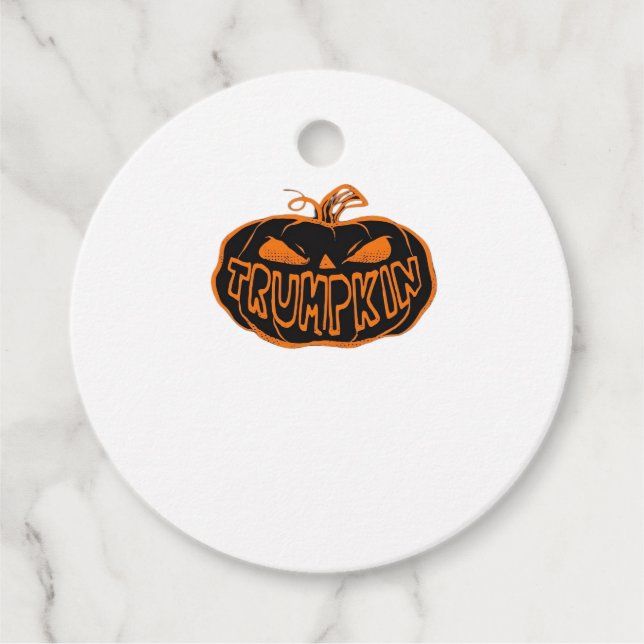 Étiquettes Cadeau Halloween Trumpkin (Devant)