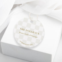 Hang D'Emballage De Boutique Neutre Tan Tan