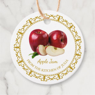 Étiquettes Cadeau Hang Tag l Blanc de confiture de pomme maison vint