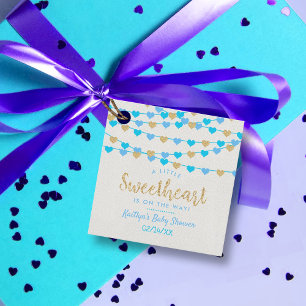 Étiquettes Cadeau Hanging Love Hearts Petit Baby shower amoureux
