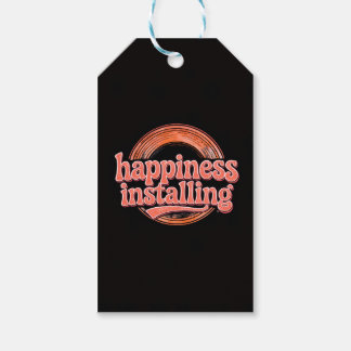 Étiquettes-cadeau happiness.exe Installation - Rétro Corail Vintage