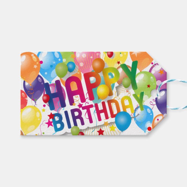 Étiquettes-cadeau Happy Birthday Gift Tag  (Happy Birthday Rainbow Style Gift Tag!)