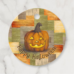 Étiquettes Cadeau Happy Halloween Jack O' Lantern Citrouilles Favori