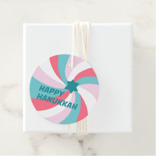 Étiquettes Cadeau HAPPY HANOUKKA Modern Star de David Custom