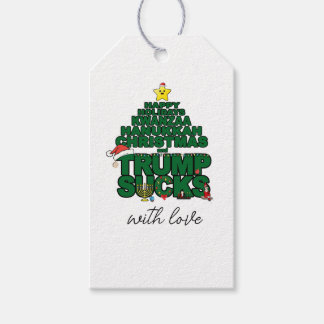 Étiquettes-cadeau Happy Holidays Trump Sucks gift tag