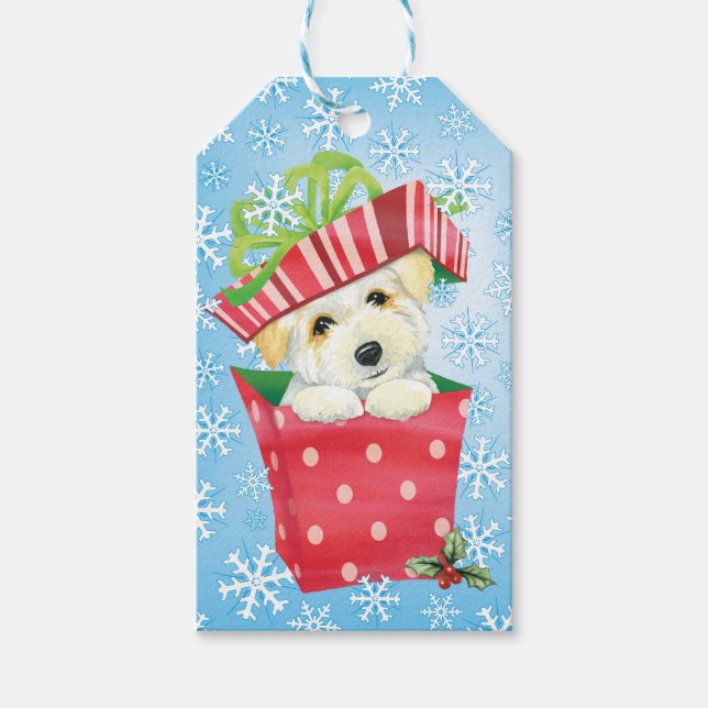 Étiquettes-cadeau Happy Howliday Coton (Devant)