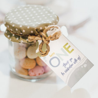 Étiquettes-cadeau Happy One First Birthday boy Gift Tag