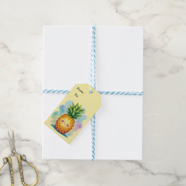 Étiquettes-cadeau Happy Pineapple Gift Tag (Avec de laficelle)