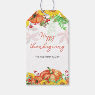 Étiquettes-cadeau Happy Thanksgiving