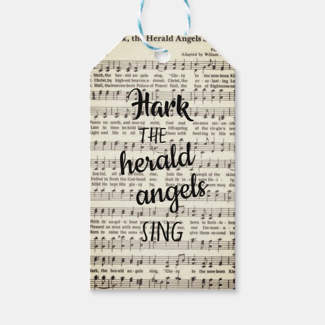 Étiquettes-cadeau Hark, le chanteur des Herald Angels (Devant)