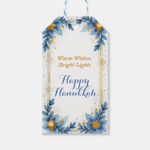 Étiquettes-cadeau Harmonie de Hanukkah aquarelle Brillez Hanukkah