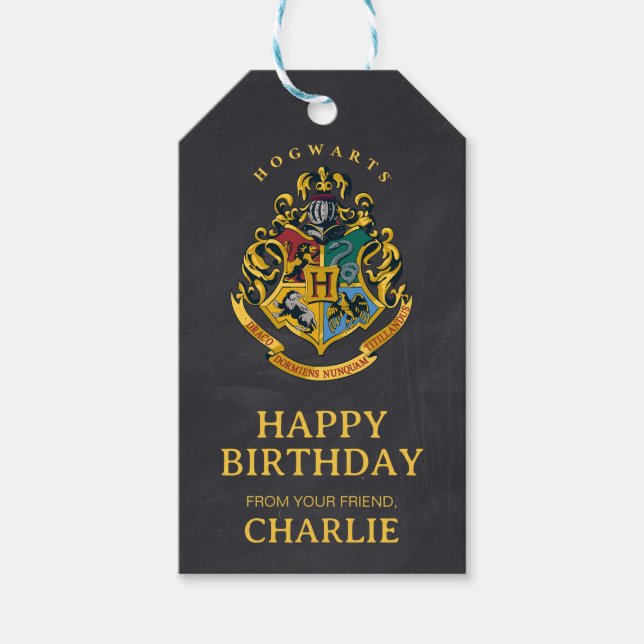Étiquettes-cadeau Harry Potter | Hogwarts Anniversaire de (Devant)