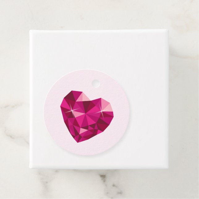 Étiquettes Cadeau Heart Gemstone (En situation)