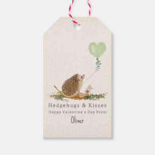 Étiquettes-cadeau Hedgehugs & Kisses Hedgehog Classroom Valentine