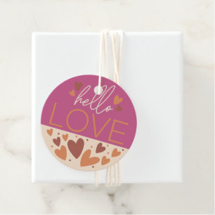 Étiquettes Cadeau Hello Love Valentine