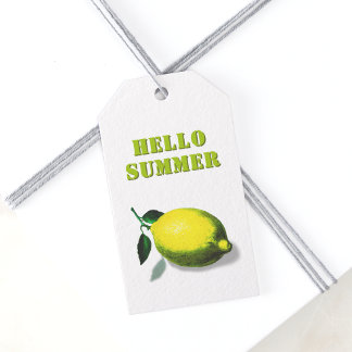 Étiquettes-cadeau Hello Summer Green Lemon Favor