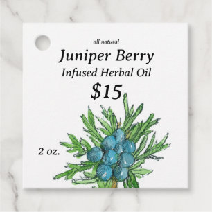 Étiquettes Cadeau Herbes médicinales Juniper Prix des soins de la pe