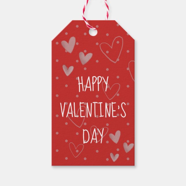 Étiquettes-cadeau Heureuse Sainte-Valentin (Devant)