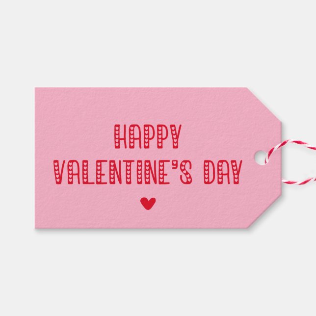 Étiquettes-cadeau HEUREUSE SAINTE-VALENTIN ! Amis de la typographie (Devant (Horizontal))