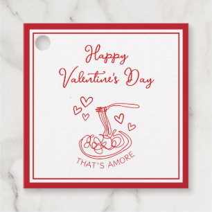Étiquettes Cadeau Heureuse Sainte-Valentin simple qui est plus rouge