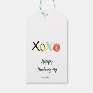 Étiquettes-cadeau heureuse Sainte-Valentin "XOXO"