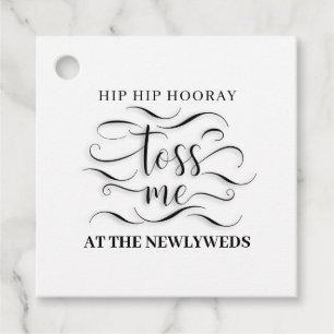 Étiquettes Cadeau Hip Hip Hourra Jetez-Moi des Pétales de Mariage