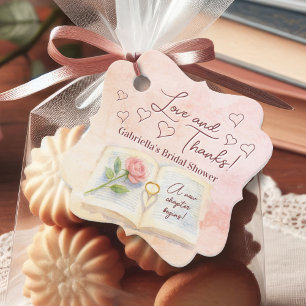 Étiquettes Cadeau Histoire de nouveau chapitre Love & Thanks Livre d