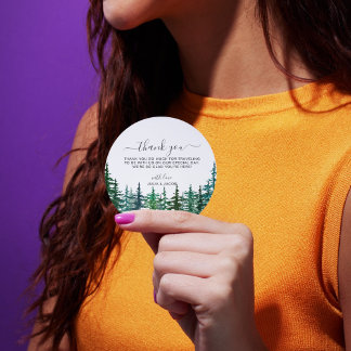 Étiquettes Cadeau Hiver Pins Rustiques Lanterne Mariage botanique